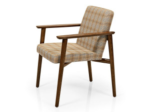 Деревянный мягкий стул с подлокотниками