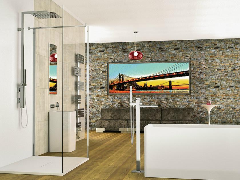 Remer Rubinetterie Смеситель для ванны напольный с ручным душем Qubika Q08 - Вид №1