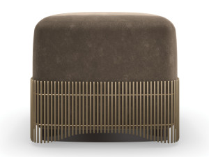 Квадратный пуф из мохера с колесами