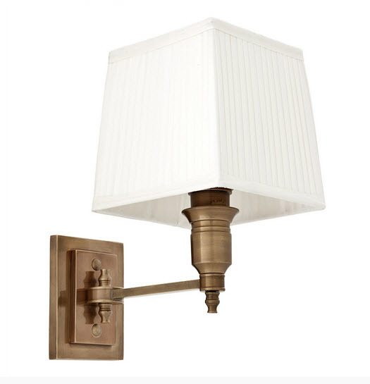 Бра Lexington Single от Eichholtz белый/бронза 108933 EICHHOLTZ EICHHOLTZ 059707 Белый;золото  - Вид №1