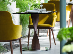 Квадратный Хрустальный обеденный стол для контракта