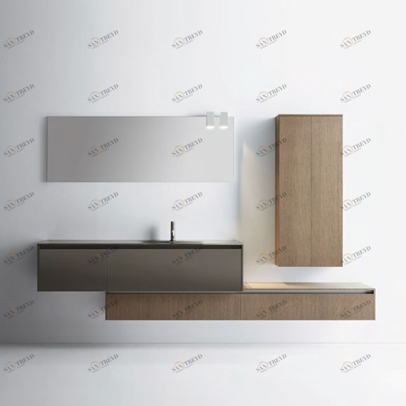 Комбинация ванной комнаты S110 в отделке BRILLIANT 03 Fango/poro Rovere Fango MILLDUE SINTESI SINTESI110