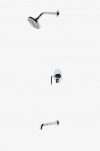 FLSP06 Душевая система Flyte с балансировкой давления, 6-дюймовая насадка для дождя и излив для ванны Waterworks