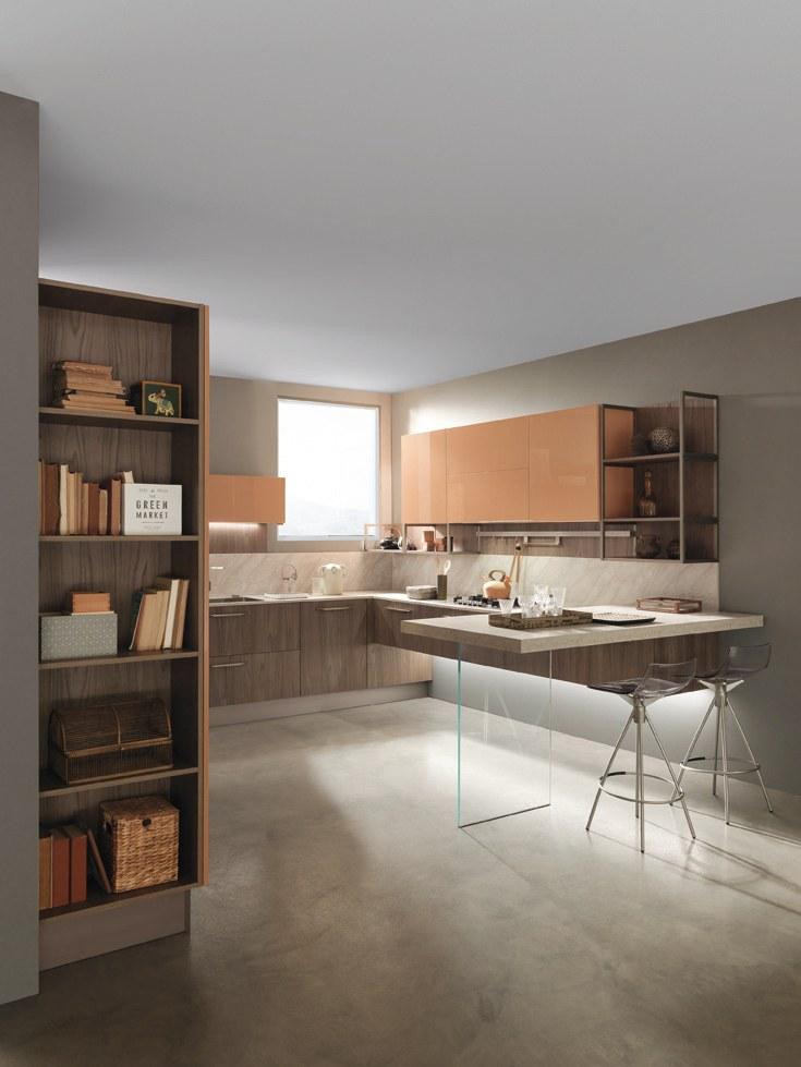 Febal Casa Кухня из лакированного ламината с полуостровом sun-id-1495725 - Вид №3