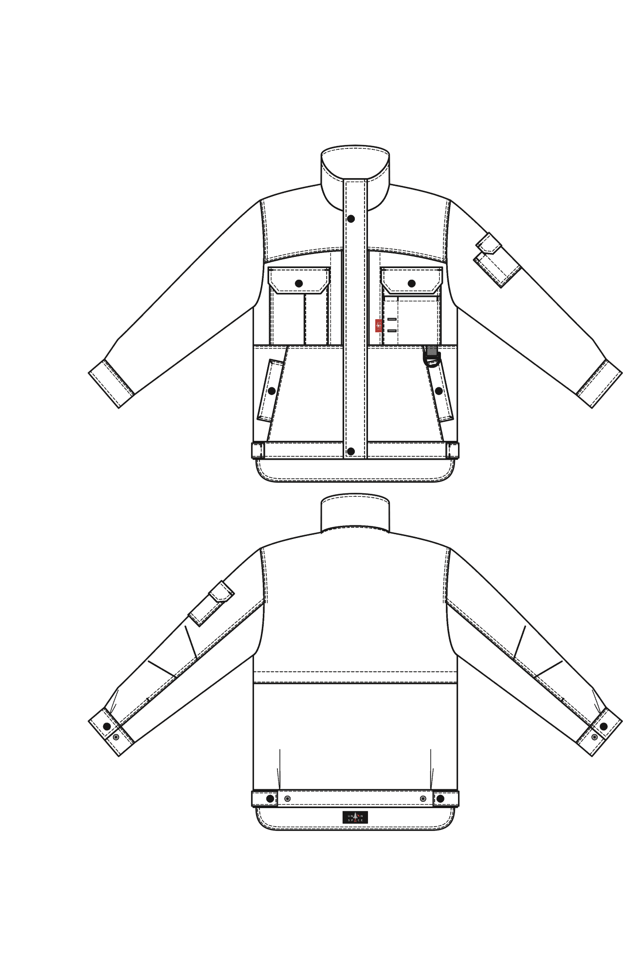 62595 Куртка  черная Union Space  Летняя спецодежда  размер 60-62/170-176  - Вид №3