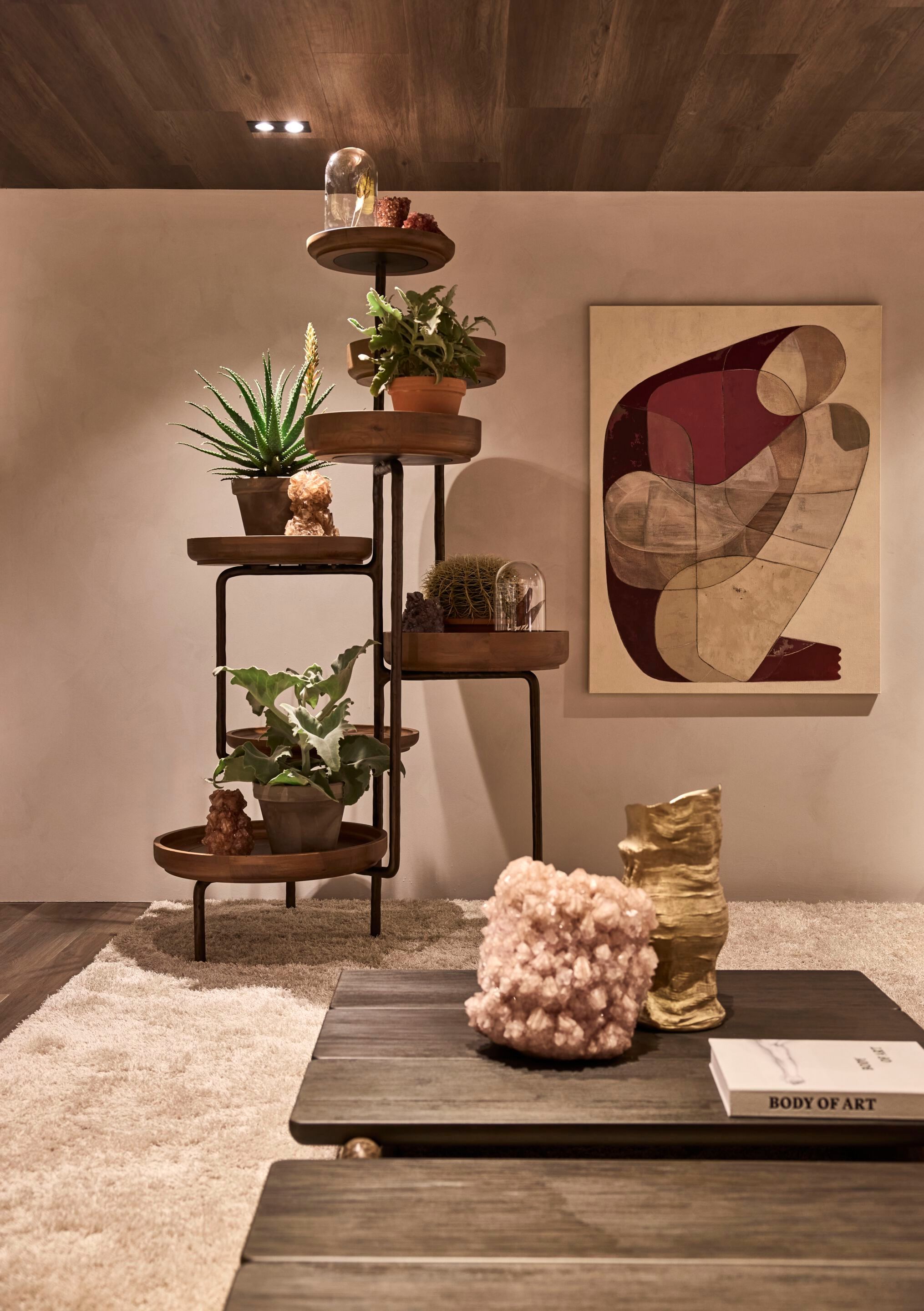 Низкий квадратный стол из дерева и мрамора Dark Emperador Linteloo FORMA ARCH-00089063 - Вид №3