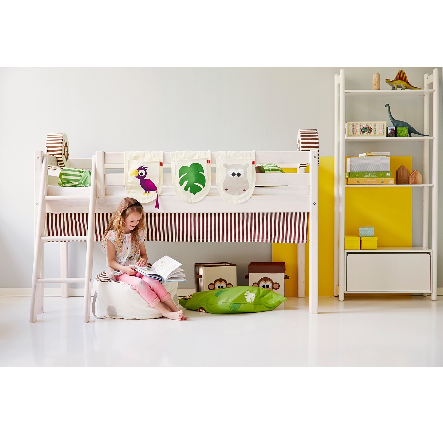 Кровать Flexa Classic с наклонной лестницей, коричневая, 190 см 90103071101 - Вид №2