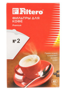 6687307 Одноразовые фильтры Filtero Premium №2 белый