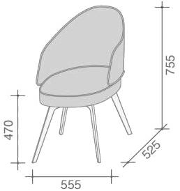 Lema Стул из мягкой ткани sun-id-1358586 - Вид №4