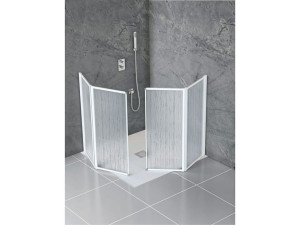 Угловая душевая кабина из акрилового стекла с раздвижной дверью