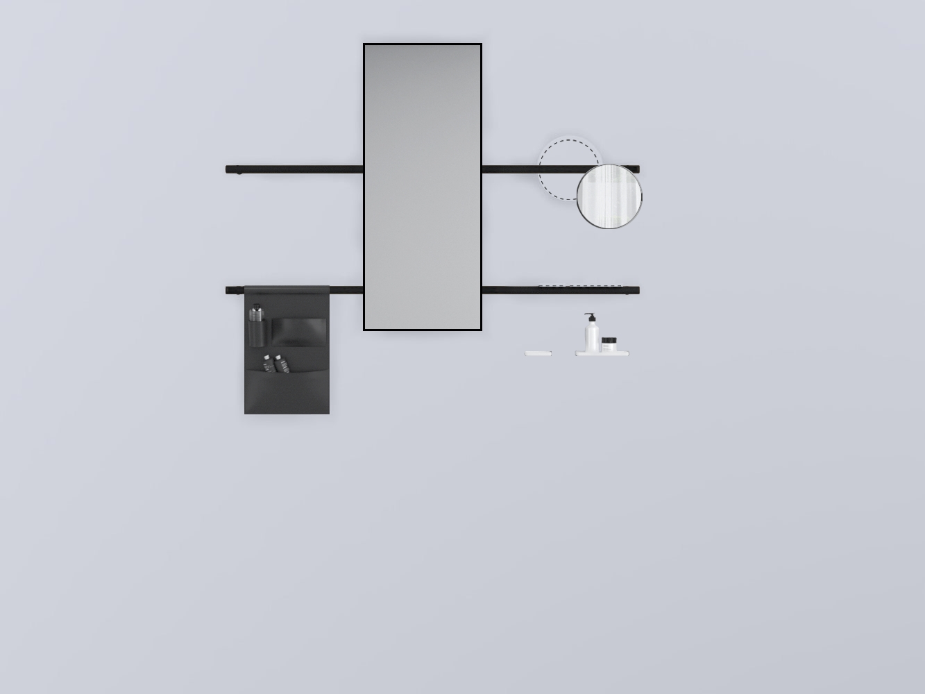 SWSTR-NM+SWSPR-NM+SWSPI-NM+SWM10-BI+SWM20-BI+SWSCR-NE прямоугольный стали cielo Siwa Ceramica Cielo