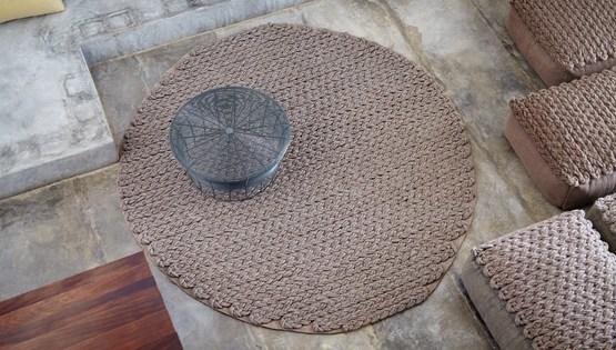 GAN Однотонный круглый коврик Trenzas sun-id-1454474 - Вид №2