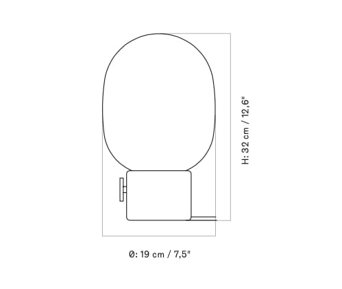 Стеклянная настольная лампа с мраморным основанием Audo Copenhagen JWDA ARCH-00015578 - Вид №8
