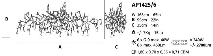 Serip Галогенный бра в бронзе Bijout Ap1425/6 - Вид №1