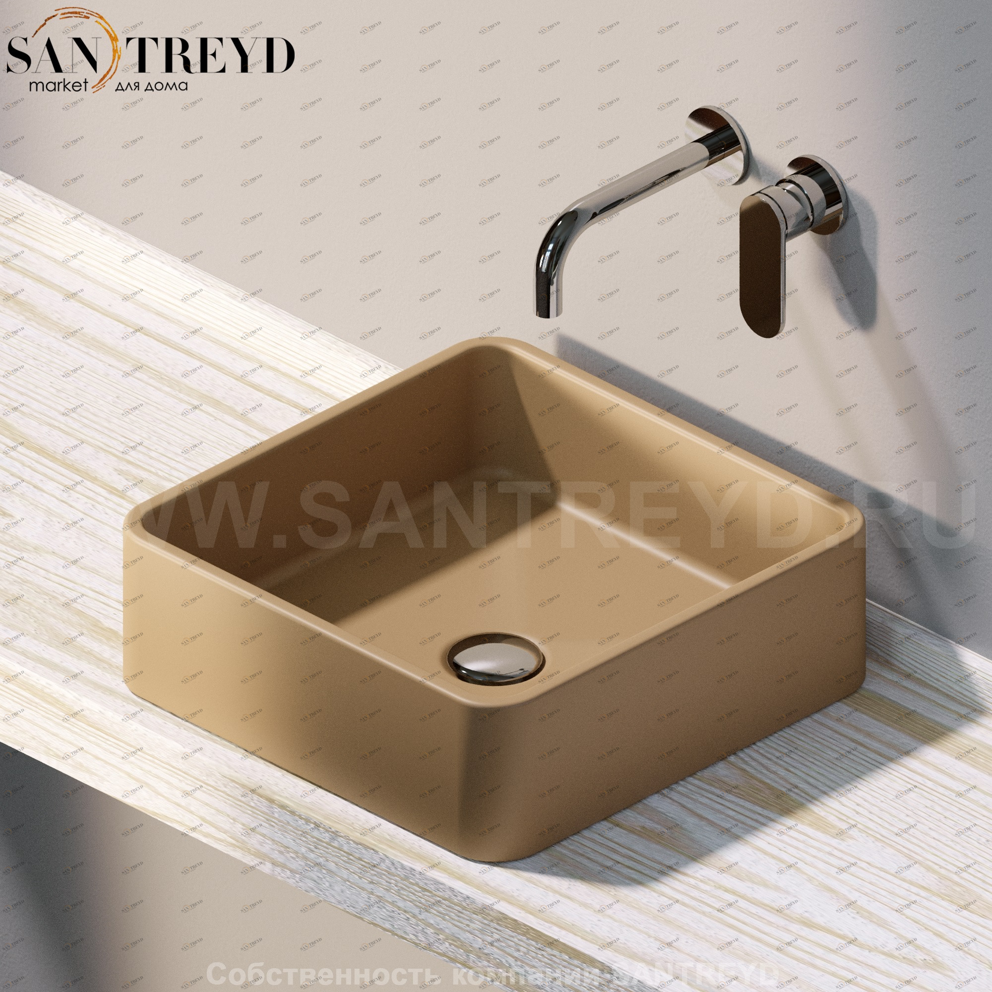 MWL409004 Накладная раковина на столешницу  квадратная Ceramica Flaminia Miniwash