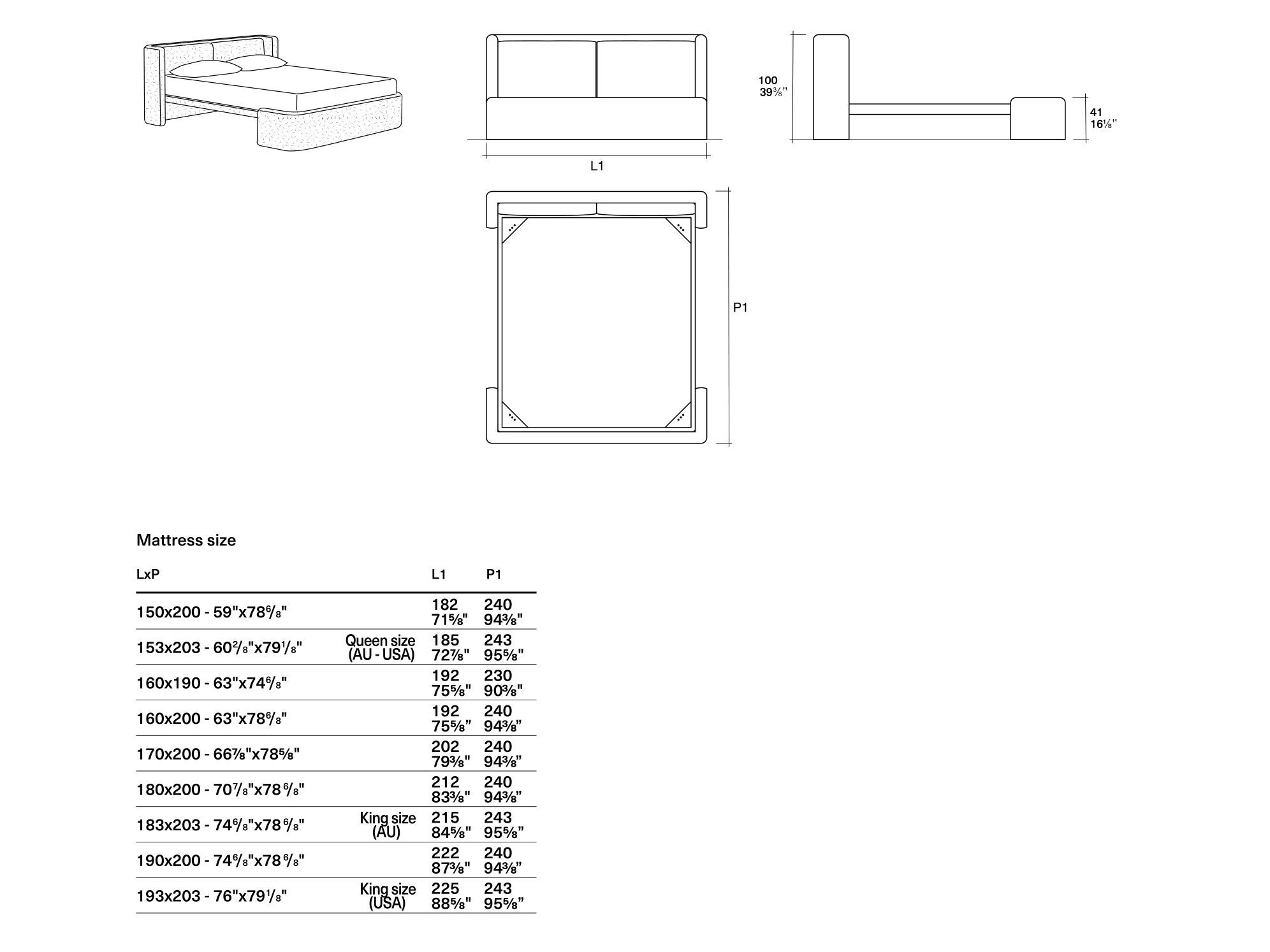 Ткань кровать Kristalia жилище ARCH-00081079 - Вид №5