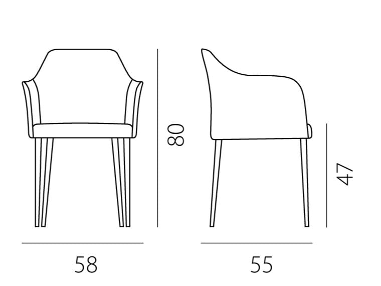 Мягкий стул с подлокотниками RIFLESSI ARCH-00042481 - Вид №8