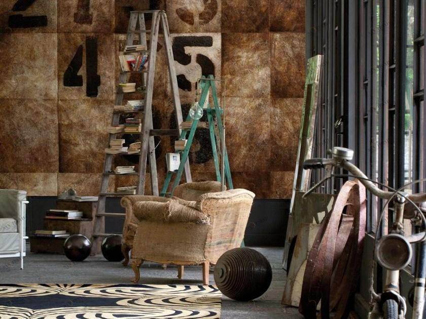 Wall&decò Клетчатый с надписью Contemporary wallpaper 2012 sun-id-1514122