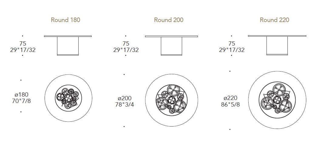 Гостиная из закаленного стекла с Lazy Susan REFLEX BIG BEN 72 ARCH-00139240 - Вид №1