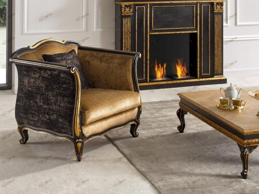 SCAPPINI & C Кресло из ткани с подлокотниками Timeless 3050/1