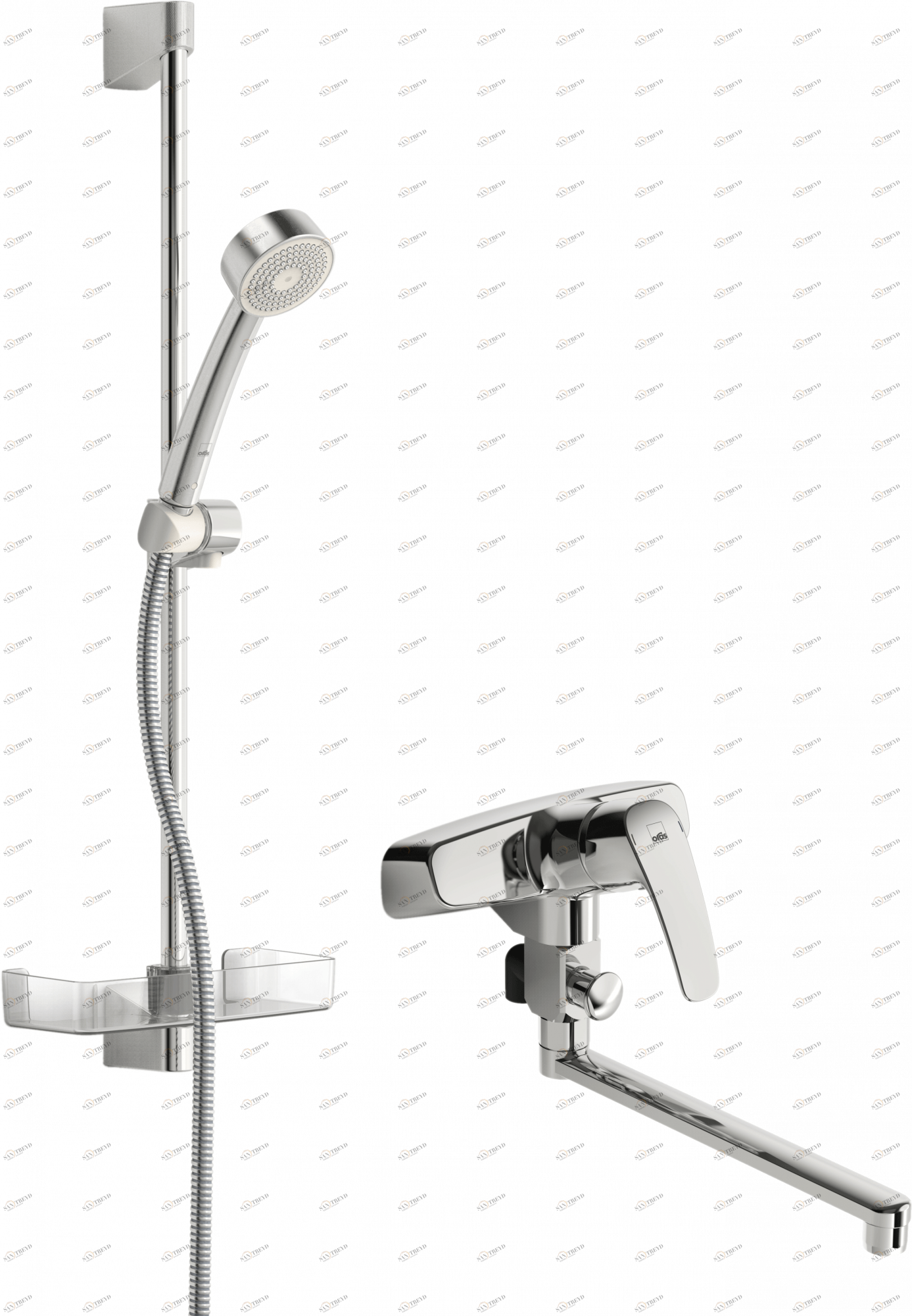 Oras 1066 Cмеситель для душа с душевым комплектом 1066 Safira Хром 