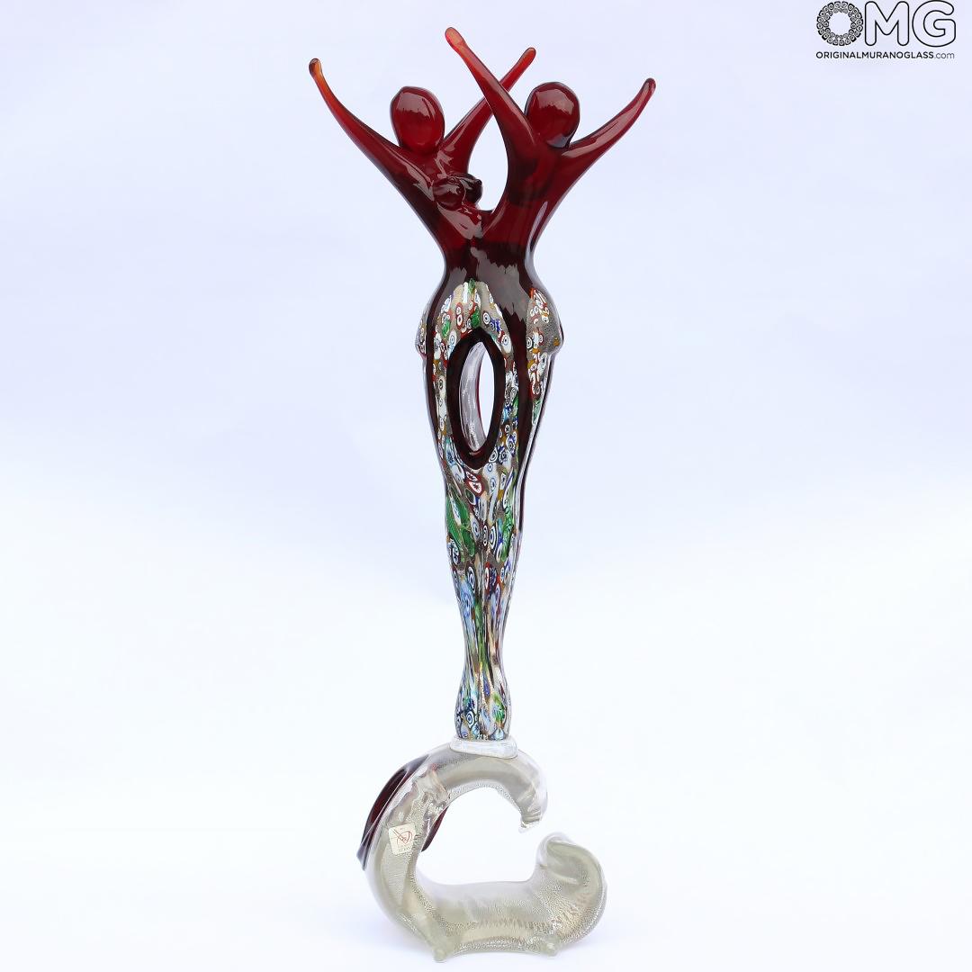 2017 ORIGINALMURANOGLASS Скульптура Влюблённые танцоры - муранское стекло OMG 15 см  - Вид №1