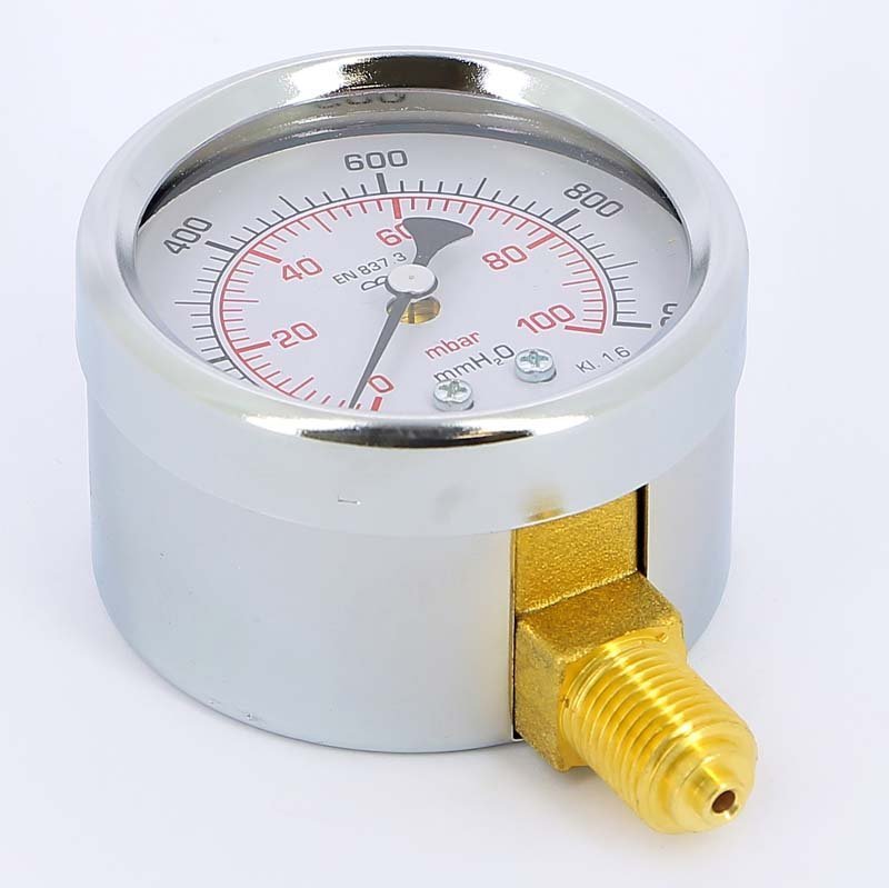 Манометр радиальный 64 мм 1/4" 100 мбар EMMETI для газа 612510 - Вид №2