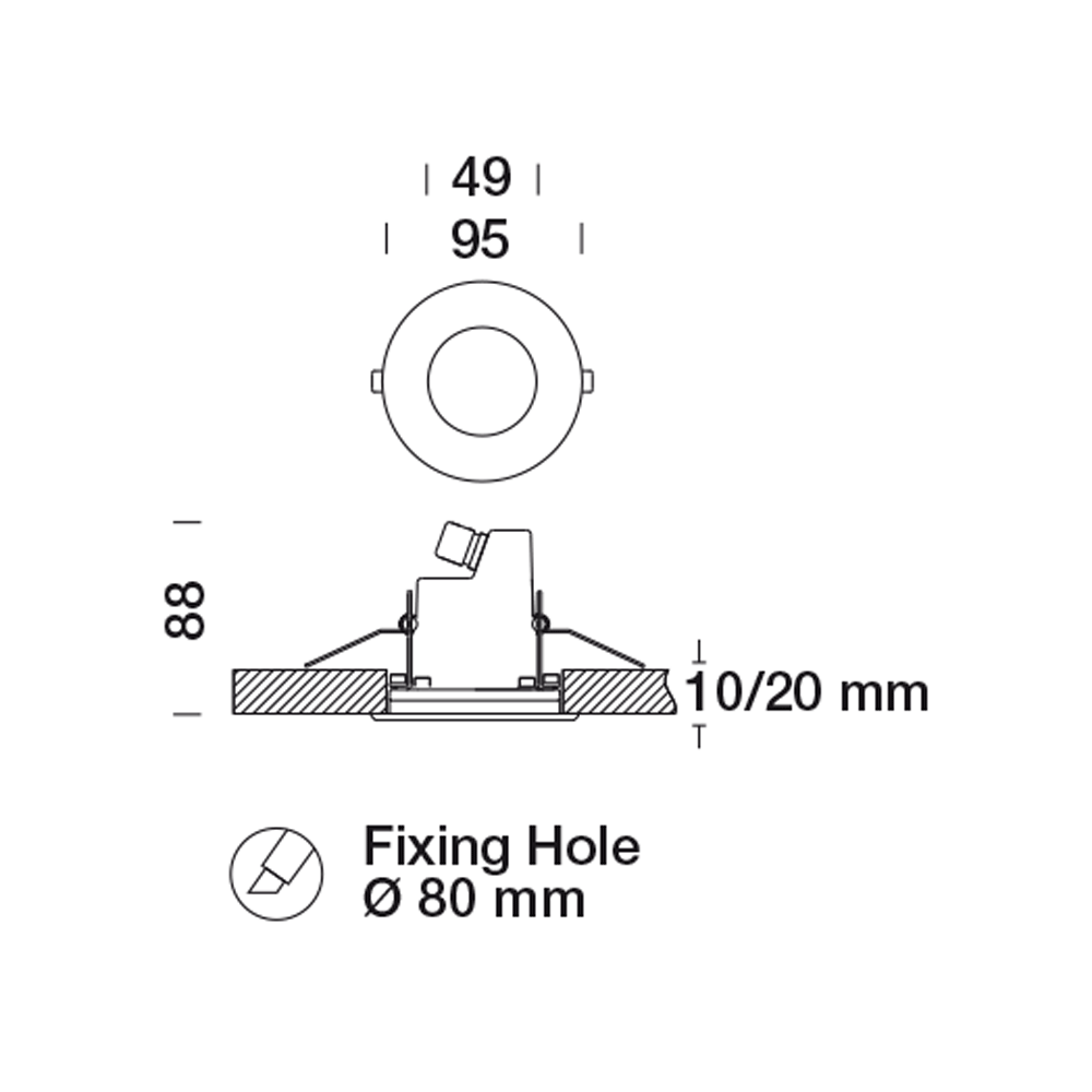 8430918 Встраиваемый в потолок светильник Platek MICRO Incasso soffitto  MICRO Plafoniera Ceiling recessed - LED 3000K 44°  - Вид №3