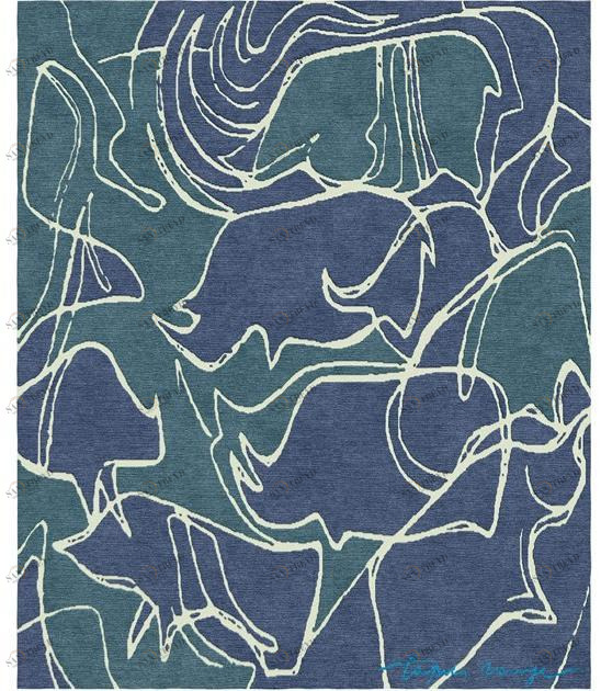 Tapis Rouge Прямоугольный коврик ручной работы Val camonica Tr1735