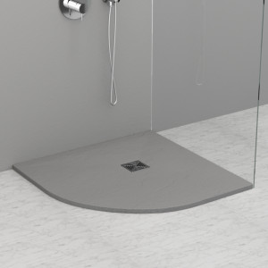 704659 Душевой поддон из минерального литья СЕРЫЙ МАТОВЫЙ в комплекте с сифоном, Kerasan DOCCIA Италия