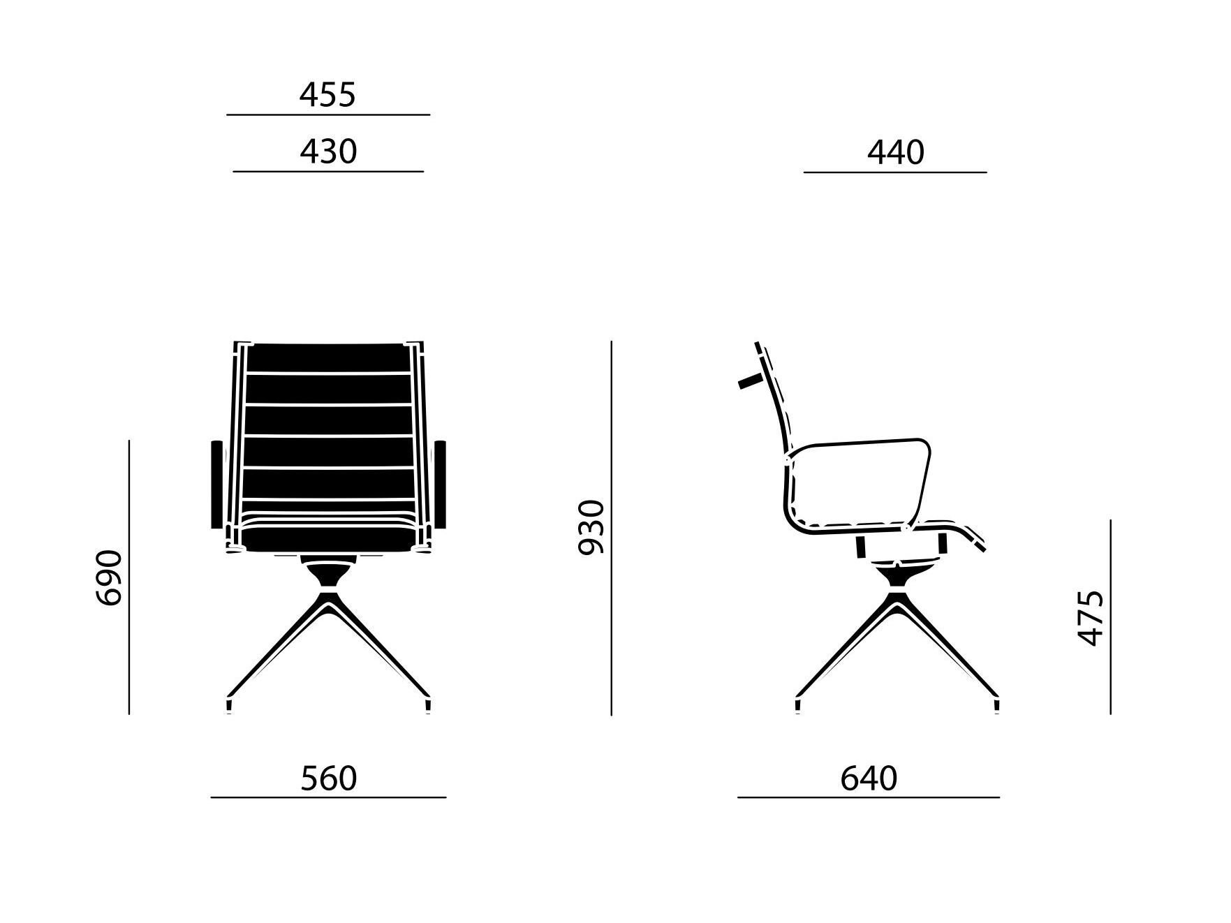 Поворотный стул с подлокотниками Nahu Aalborg Line ARCH-00151401 - Вид №3