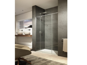 Стеклянная ниша душевая кабина с распашной дверью