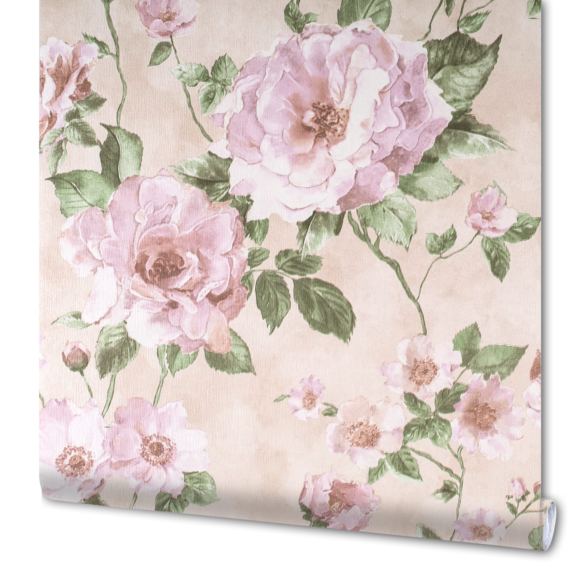 82938325 Обои бумажные 0.53 м 4613 бежевые Шиповник Santreyd 