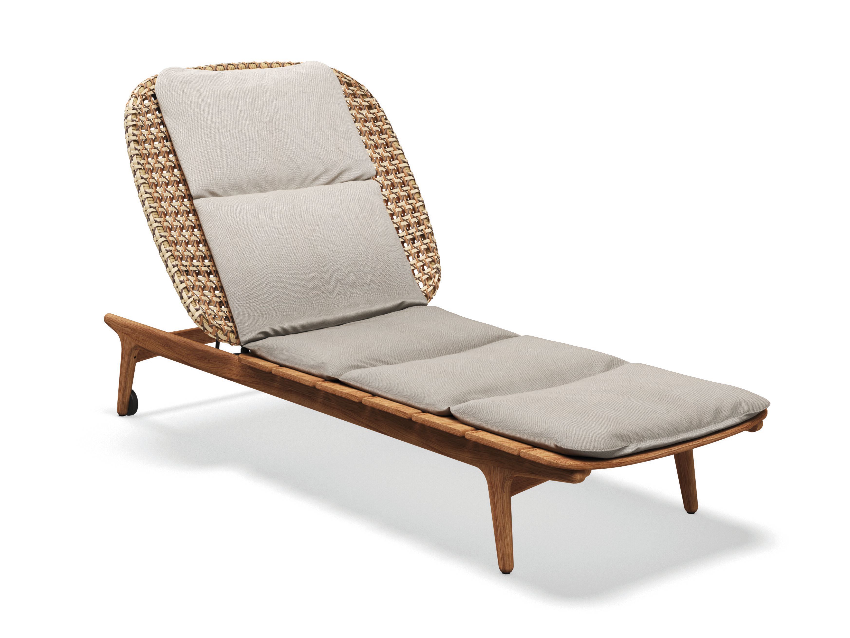 Тканевая откидная Садовая кровать с колесами Gloster ARCH-00035637