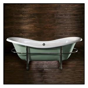 Ванна напольная отдельностоящая салатовая с рамой - поручнем  Akcjum Catalina WR-08-A