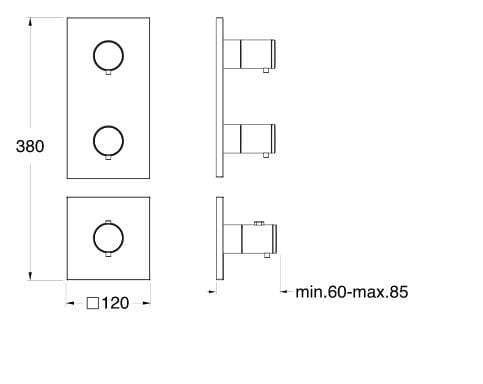 Однорычажный термостатический смеситель для душа / ванны CRISTINA Rubinetterie Термостатические смесители-Shower &amp ARCH-00087885 - Вид №2