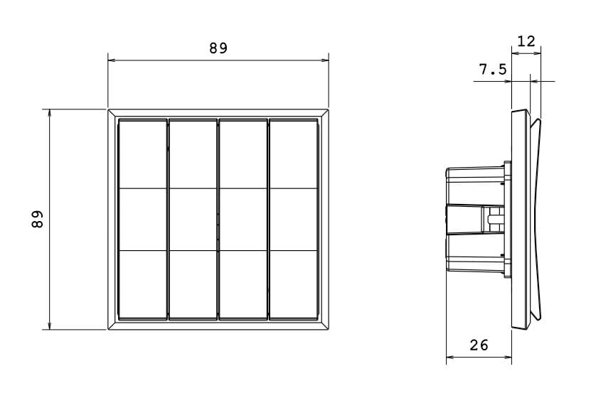 Кнопка с термостатом и датчиком влажности EKINEX эпоха ARCH-00116973 - Вид №4