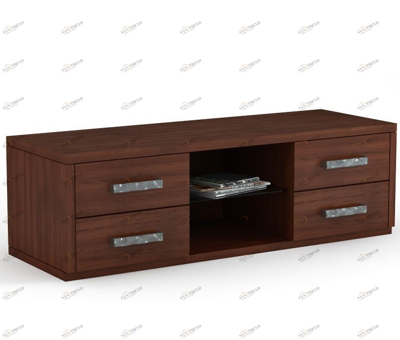 Тумба под телевизор с ящиками коричневая "Классика" DREAMLINE  173409 Коричневый 