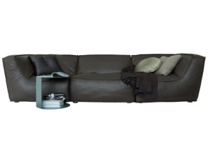 Съемный кожаный диван