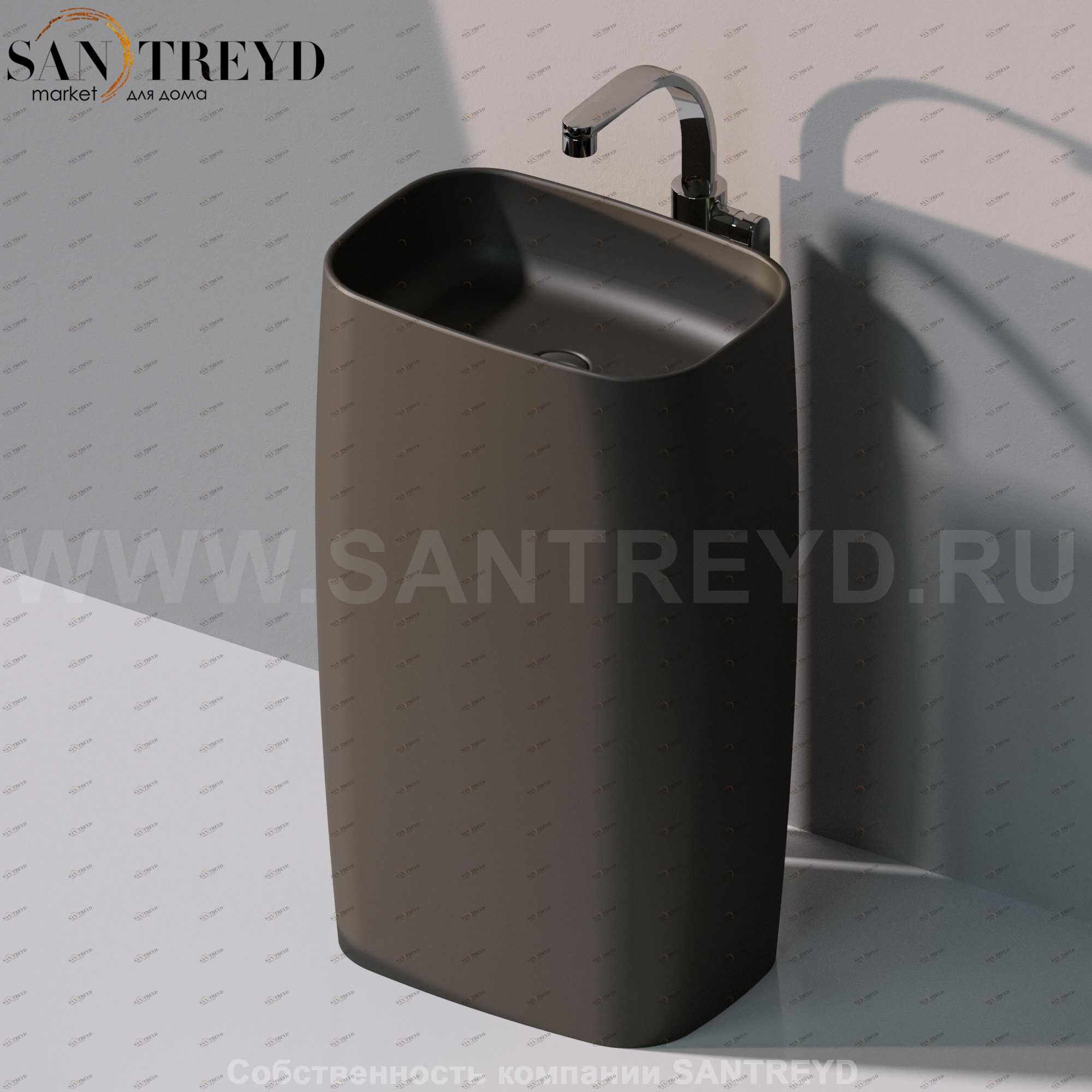 FG52C7006 Напольная раковина стоящая прямоугольная Ceramica Flaminia Flag