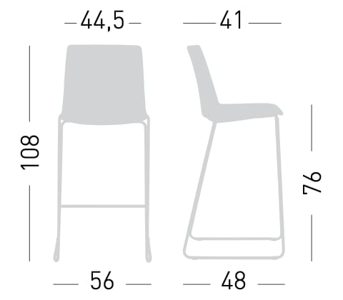 Высокий стул для саней из инженерного пластика GABER Jubel ARCH-00050882 - Вид №9