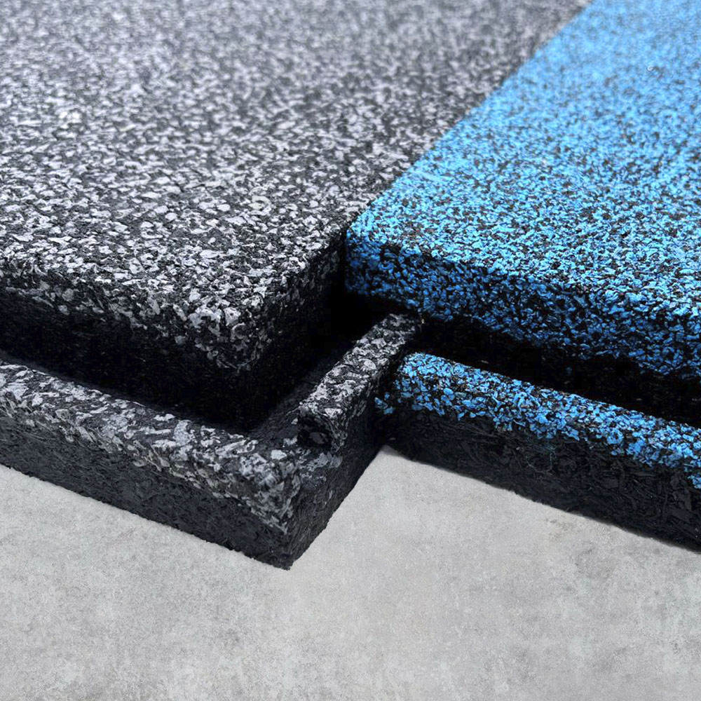 Плитка с соединением "Язык-паз" синяя. Резиновое покрытие ЭКОПРОФИТ ПСИ001 - Вид №3