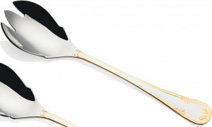 10630154 Belo Inox Набор столовых приборов для салата Belo Inox "Империя", 2 предмета, частичная позолота Сталь нержавеющая