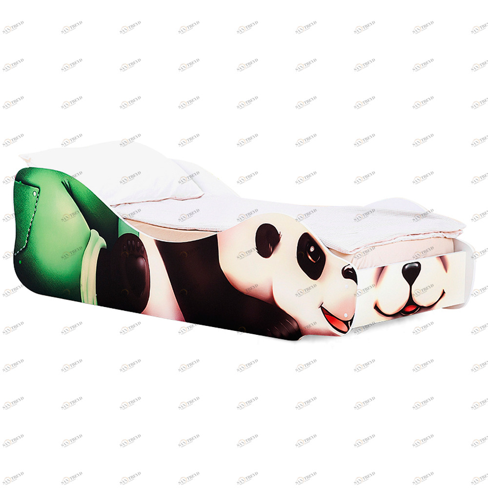 Детская кровать "Панда Добряк" БЕЛЬМАРКО  326779 Белый;черный;зеленый Santreyd 