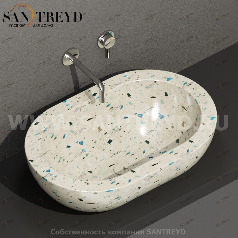 SC012GB Накладная раковина на столешницу  овальная Ceramica Globo 