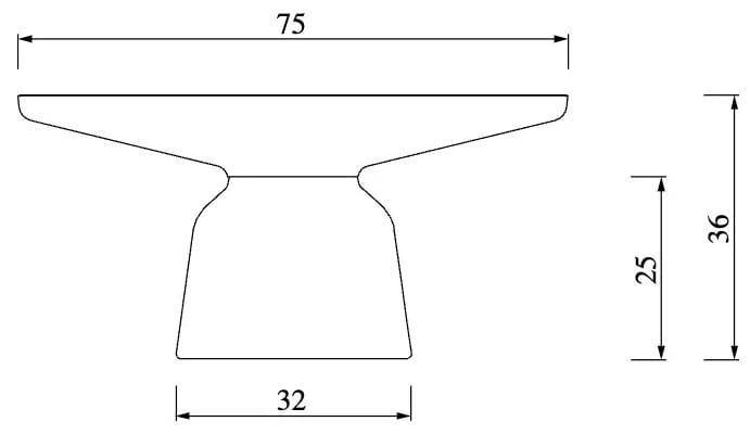 Круглый журнальный столик из алюминия и выдувного стекла Classicon Белл ARCH-00010325 - Вид №3