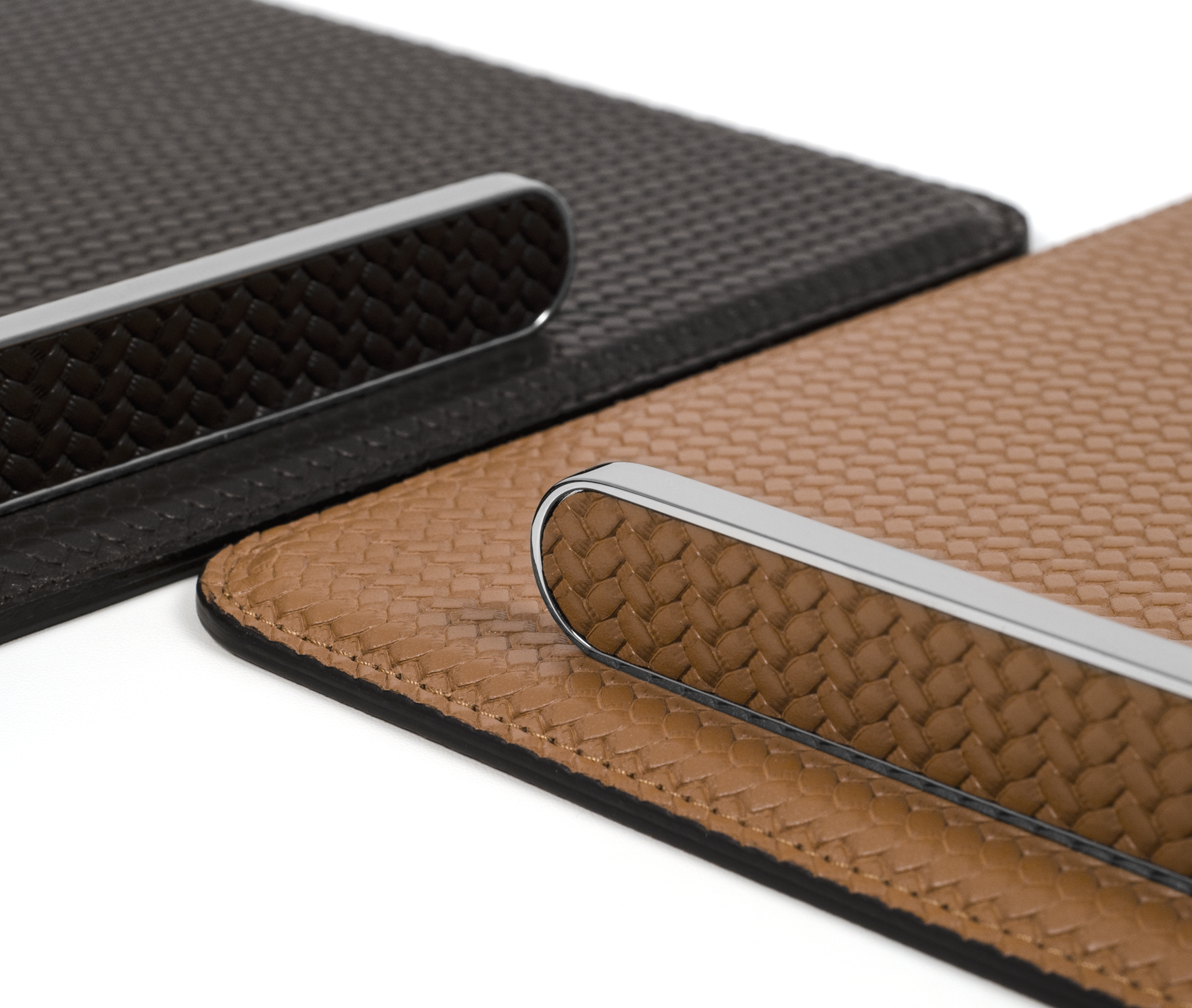 Прямоугольный поднос Эсте - 40X25 см/металл-хром/зернистая кожа_темно-серый Pinetti 00.1930.029.055 - Вид №4