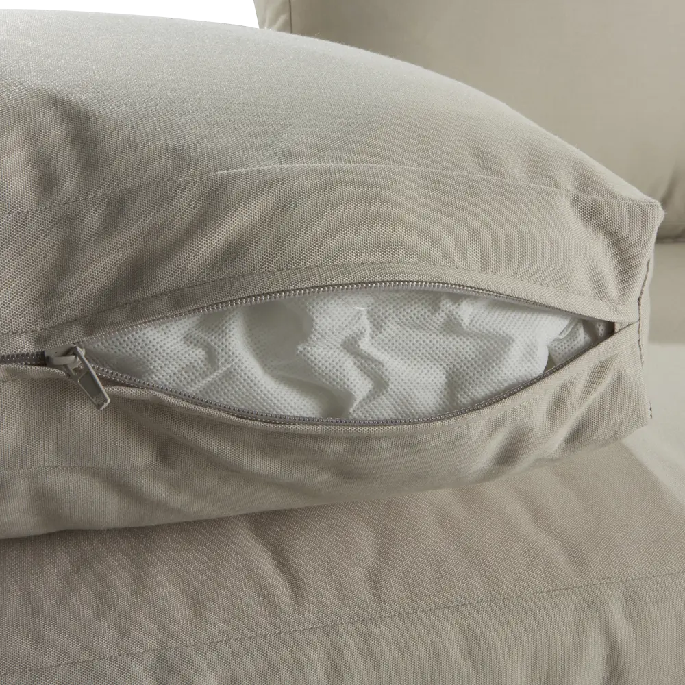 Набор садовой мебели Naterial Oris алюминий/полиэстер/дерево белый/бежевый: стол, диван и 2 кресла STLM-2115991 - Вид №5