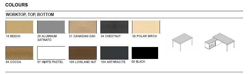 Множественный прямоугольный стол со встроенной полкой MDD Ogi ARCH-00055054 - Вид №7