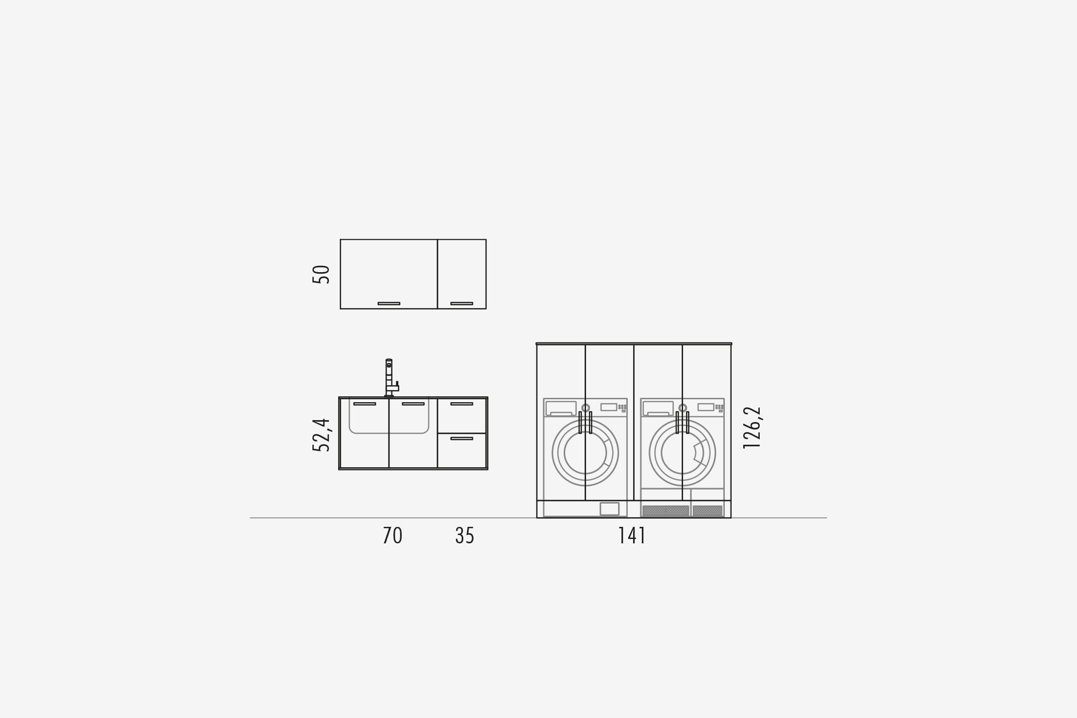 Комплект мебели 06 Arcom Gres / laminam STARC264 - Вид №3